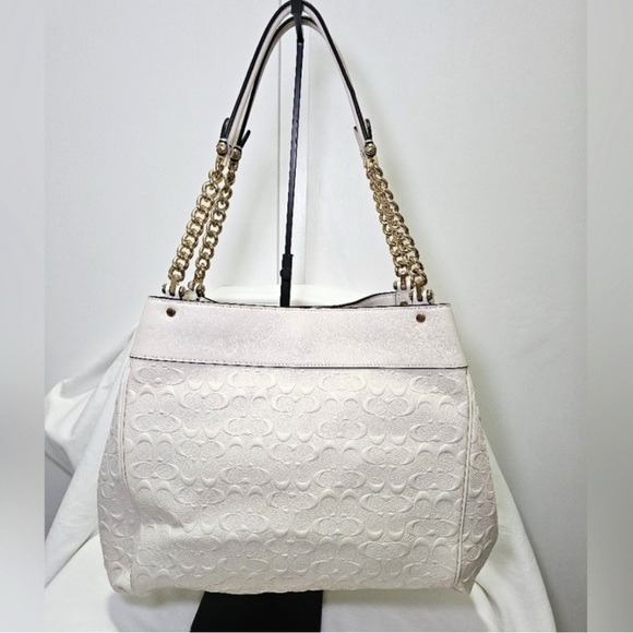 Coach Lexy Chain Shoulder Bag, Embossed Leather 13" (L) x 10 3/4" (H) x 5" (W) - Picture 2 of 14